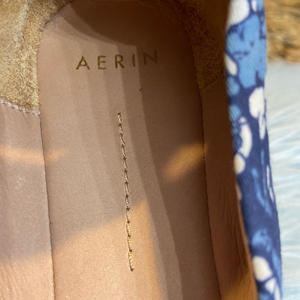 AERIN Zahara Blue Batik Espadrille Ballet Flats - Picture 8 of 15